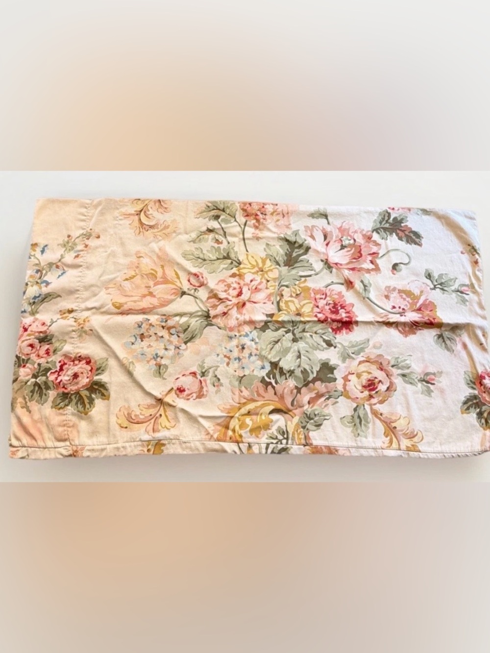 Vintage  Ralph Lauren Sussex Garden Standard Pillowcase 100% Cotton Sateen